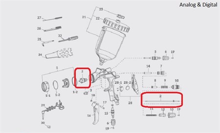 WS-400 Fluid Nozzle & Needle 1,2 HD